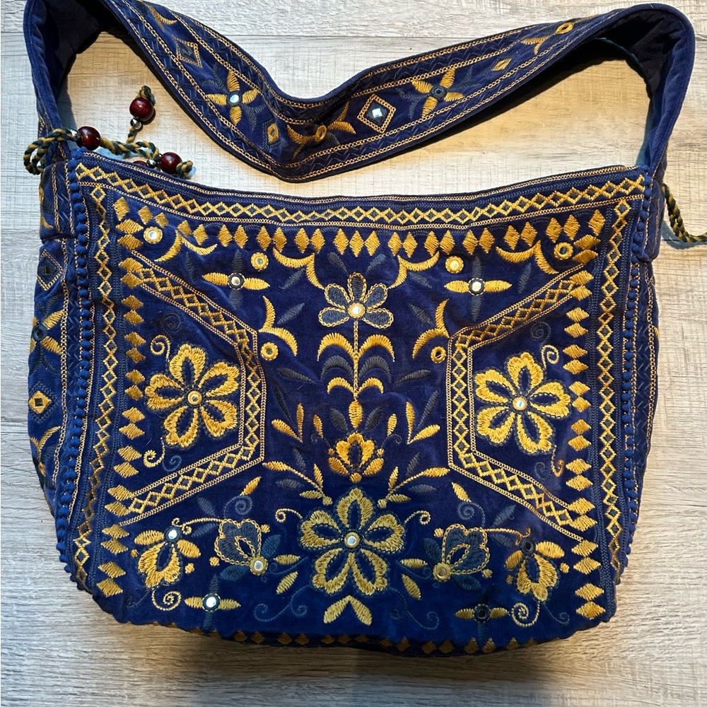 Free People Vic Velvet Slouchy Bag